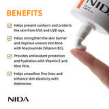 NIDA Invisible Fit Sun Cream (Korean Formula, SPF50+, PA++++) (Global Version)